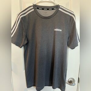 Title: Men’s Adidas Climalite Short Sleeve Moisture-Wicking Shirt | Small | Gray